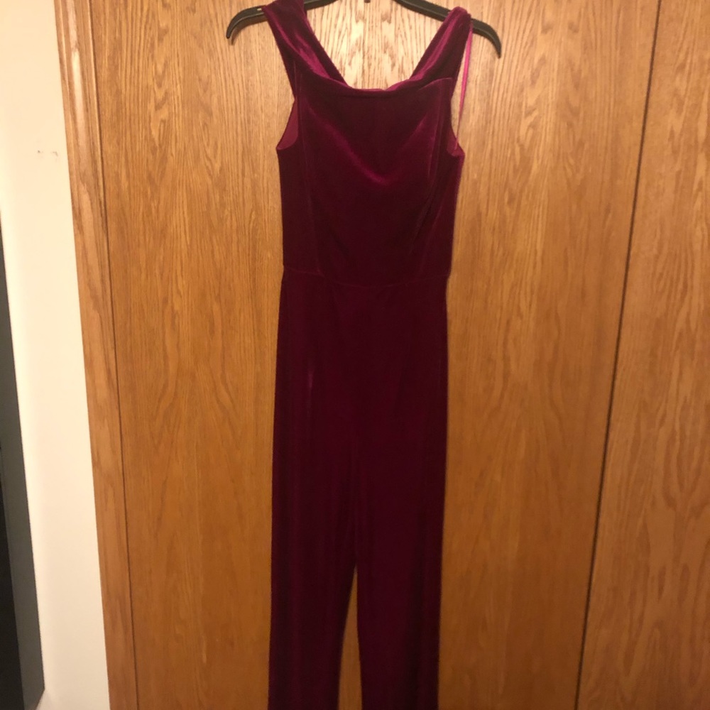 Ashley Lauren velvet jumpsuit